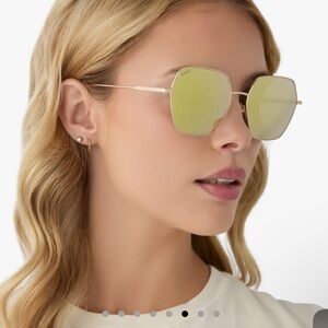 DIFF Gold Sunglasses for Women
